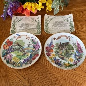 Reco International "Gardens of Beauty" collectible plates